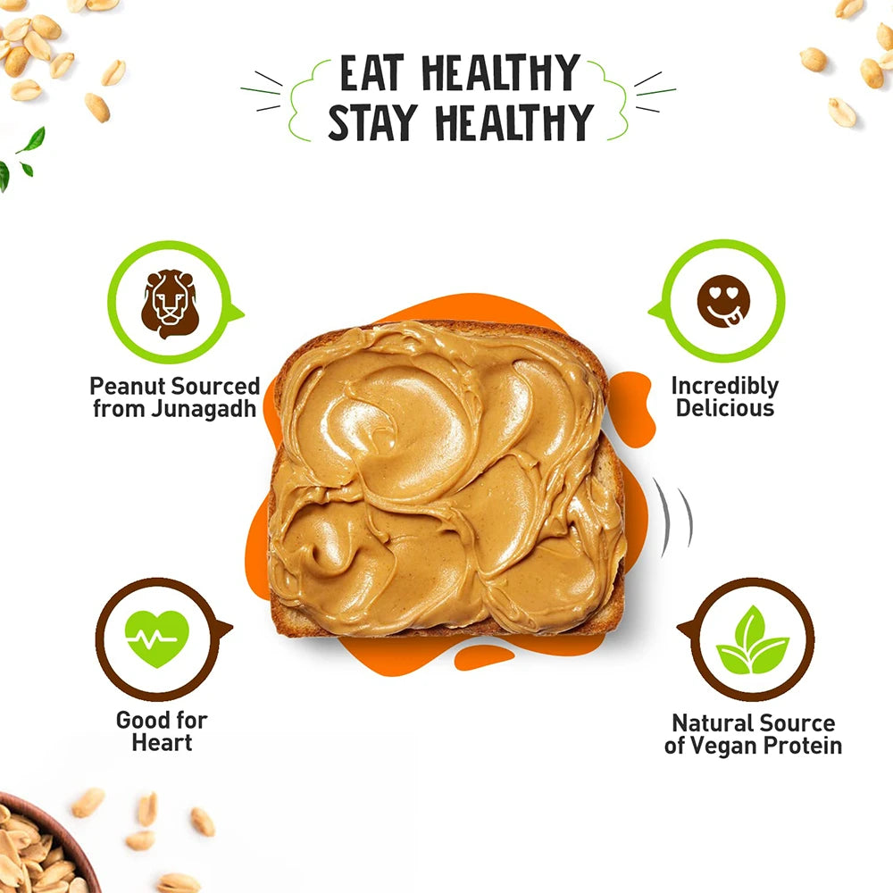 Smooth High Protein Jaggery Peanut Butter - Alpino